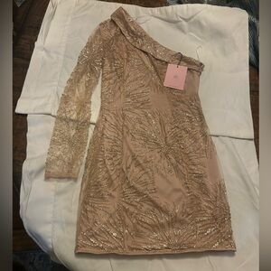 Hello Molly New with Tags: Vivian Vixen Dress (Gold) Size 4